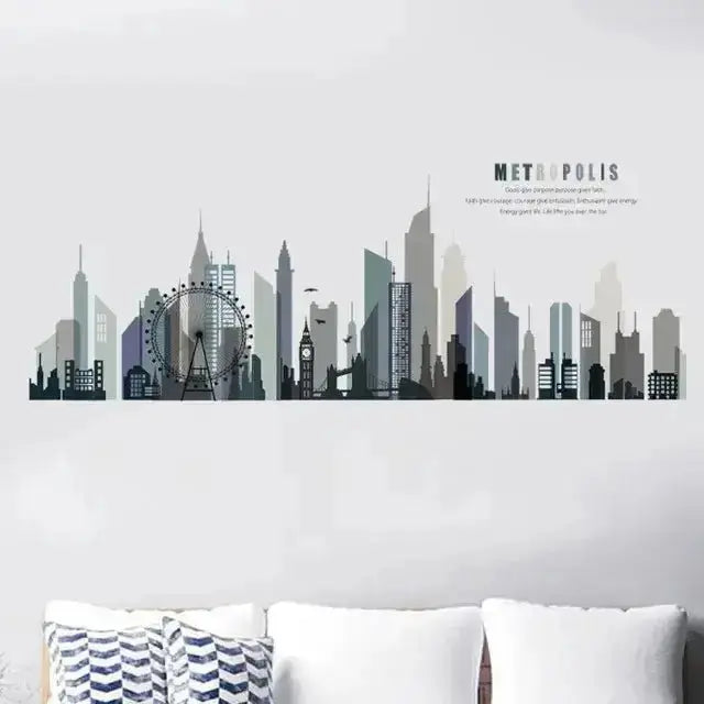 Metropolis Skyline Wall Sticker Lebanon - Modern Wall Decor - Easy do Wall do