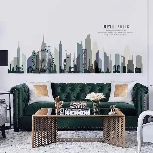 Metropolis Skyline Wall Sticker Lebanon - Modern Wall Decor - Easy do Wall do
