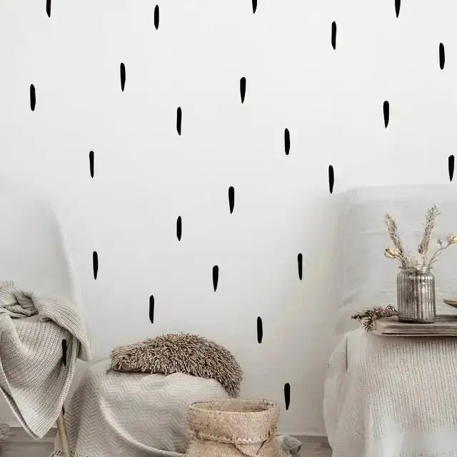 Modern Shapes Wall Stickers - Black Abstract Design - Easy do Wall do