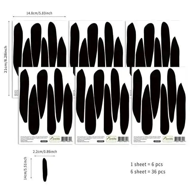 Modern Shapes Wall Stickers - Black Abstract Design - Easy do Wall do