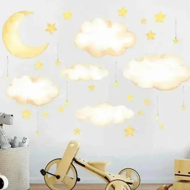 Moon and Star Wall Sticker Set for Dreamy Decor - Easy do Wall do