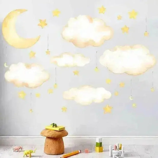 Moon and Star Wall Sticker Set for Dreamy Decor - Easy do Wall do