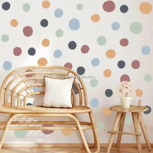 Morandi Hues Polka Dots - Elegant and Subtle Wallpaper Stickers - Easy do Wall do