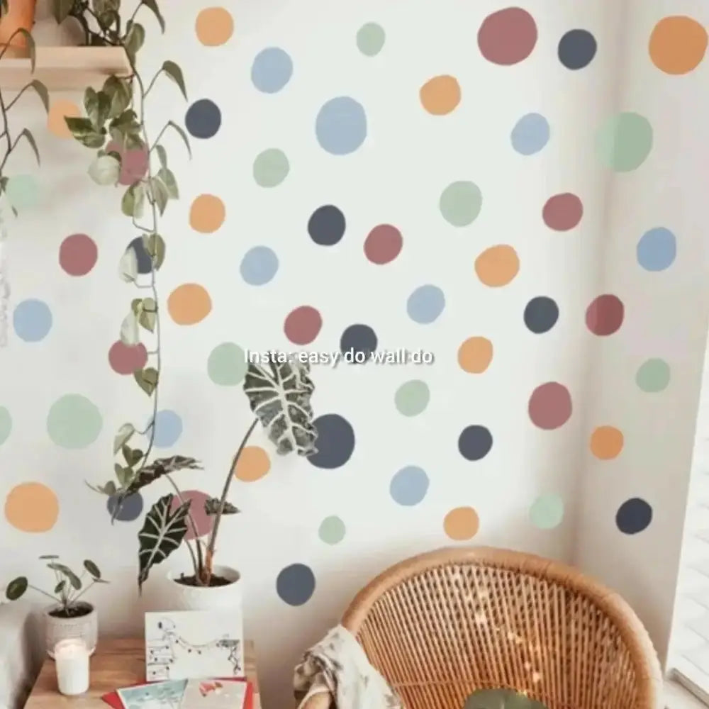 Morandi Hues Polka Dots - Elegant and Subtle Wallpaper Stickers - Easy do Wall do