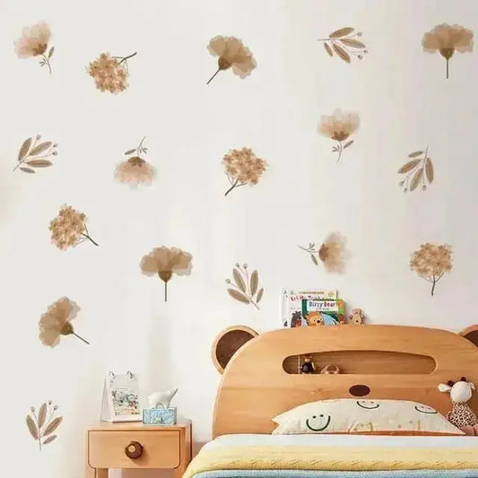 Neutral Toned Floral Wall Stickers for Elegant Spaces - Easy do Wall do