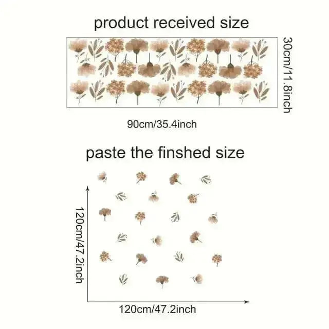 Neutral Toned Floral Wall Stickers for Elegant Spaces - Easy do Wall do