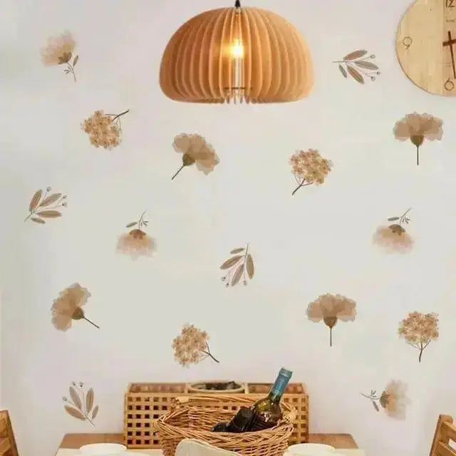 Neutral Toned Floral Wall Stickers for Elegant Spaces - Easy do Wall do