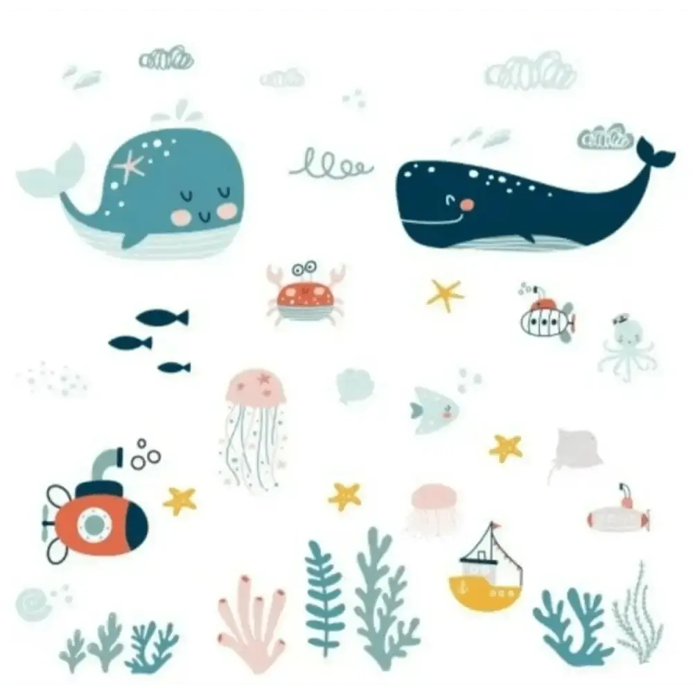 Ocean Adventure Wall Stickers for Kids room - Easy do Wall do