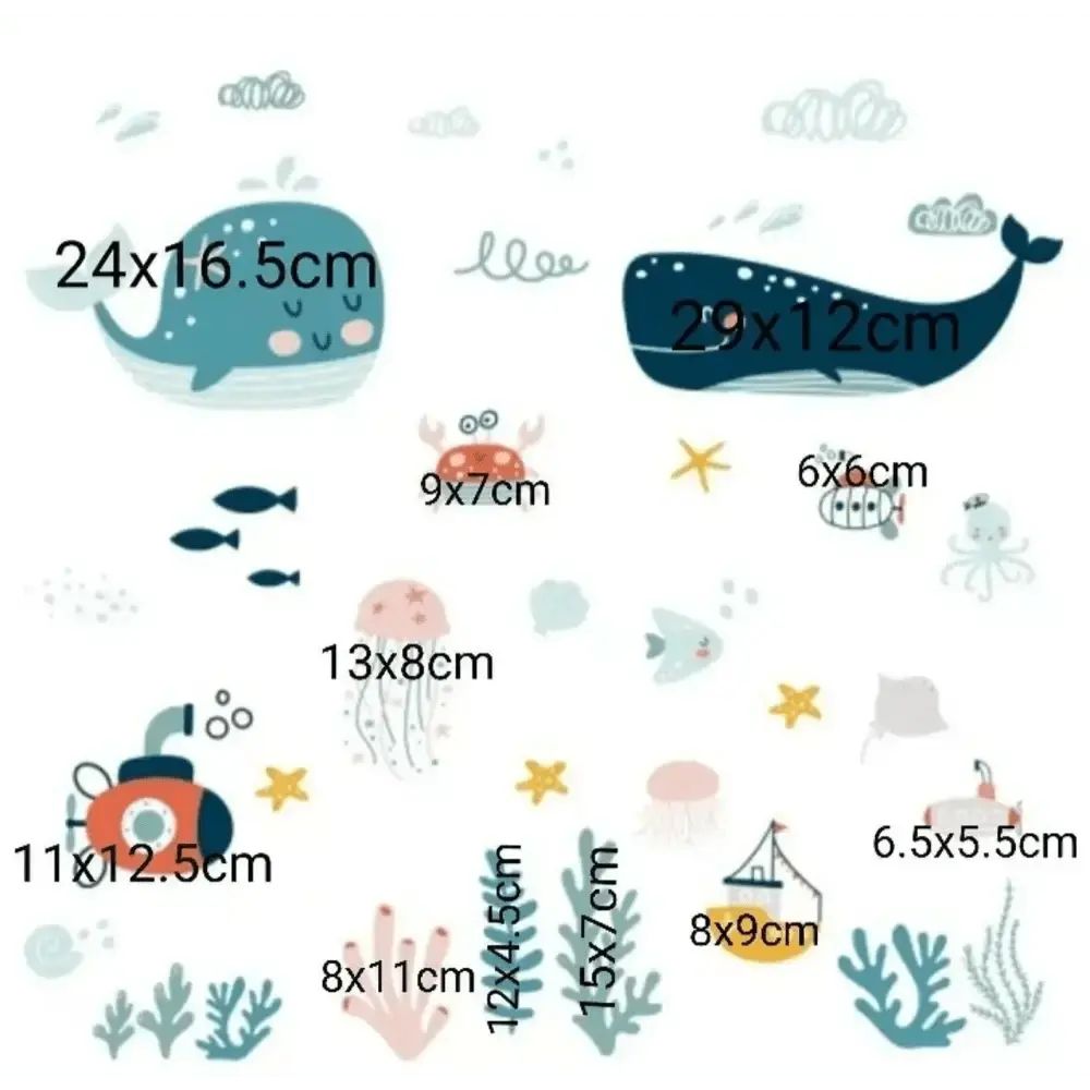 Ocean Adventure Wall Stickers for Kids room - Easy do Wall do
