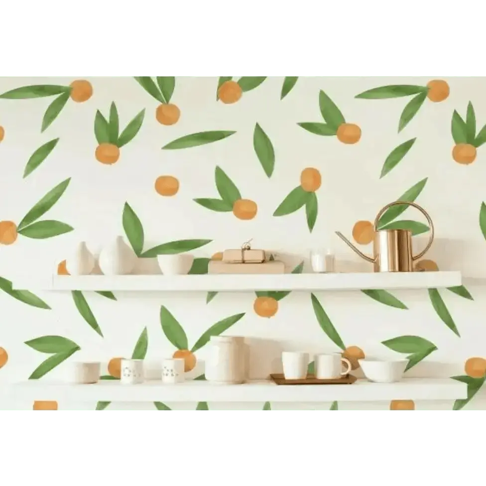 Orange Grove Leaf Wall Sticker Set for Refreshing Interiors - Easy do Wall do