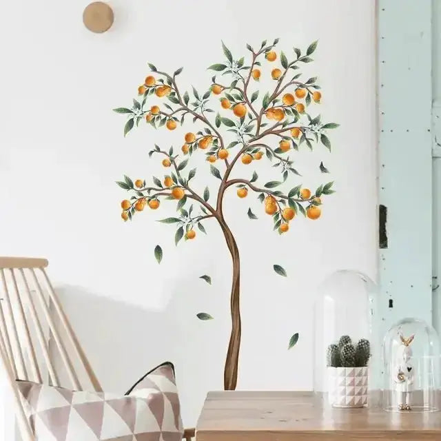 Orange Tree Wallpaper Stickers for Elegant Spaces - Easy do Wall do