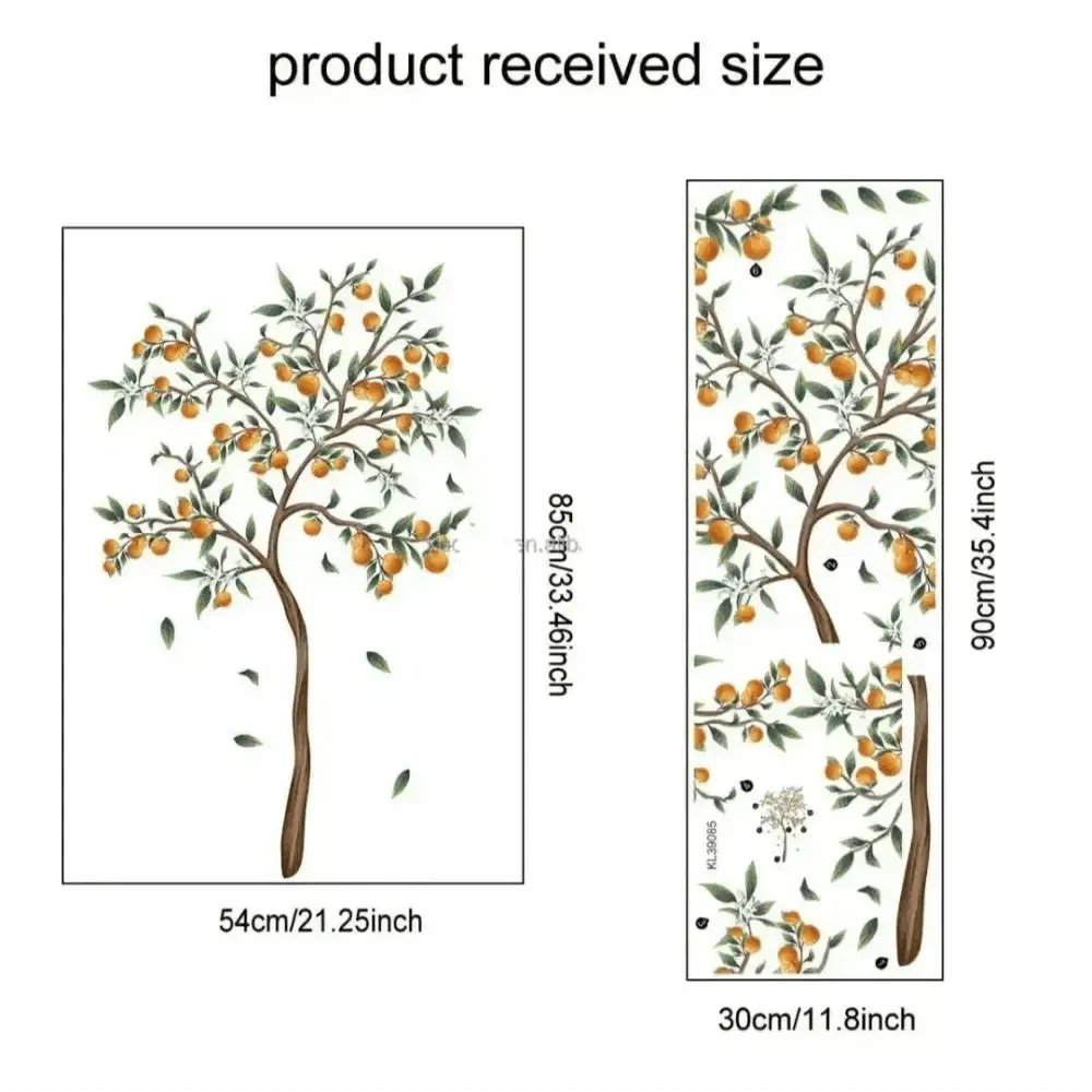 Orange Tree Wallpaper Stickers for Elegant Spaces - Easy do Wall do