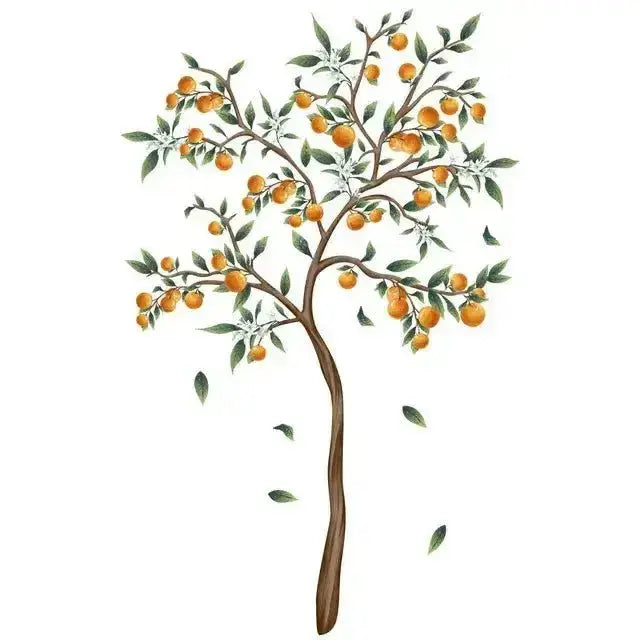Orange Tree Wallpaper Stickers for Elegant Spaces - Easy do Wall do