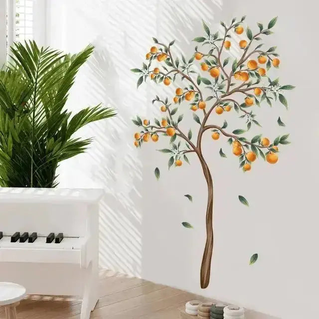 Orange Tree Wallpaper Stickers for Elegant Spaces - Easy do Wall do