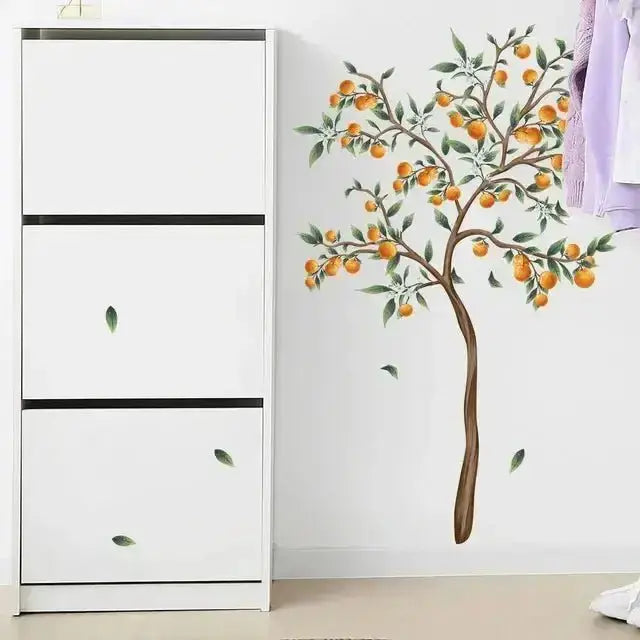 Orange Tree Wallpaper Stickers for Elegant Spaces - Easy do Wall do