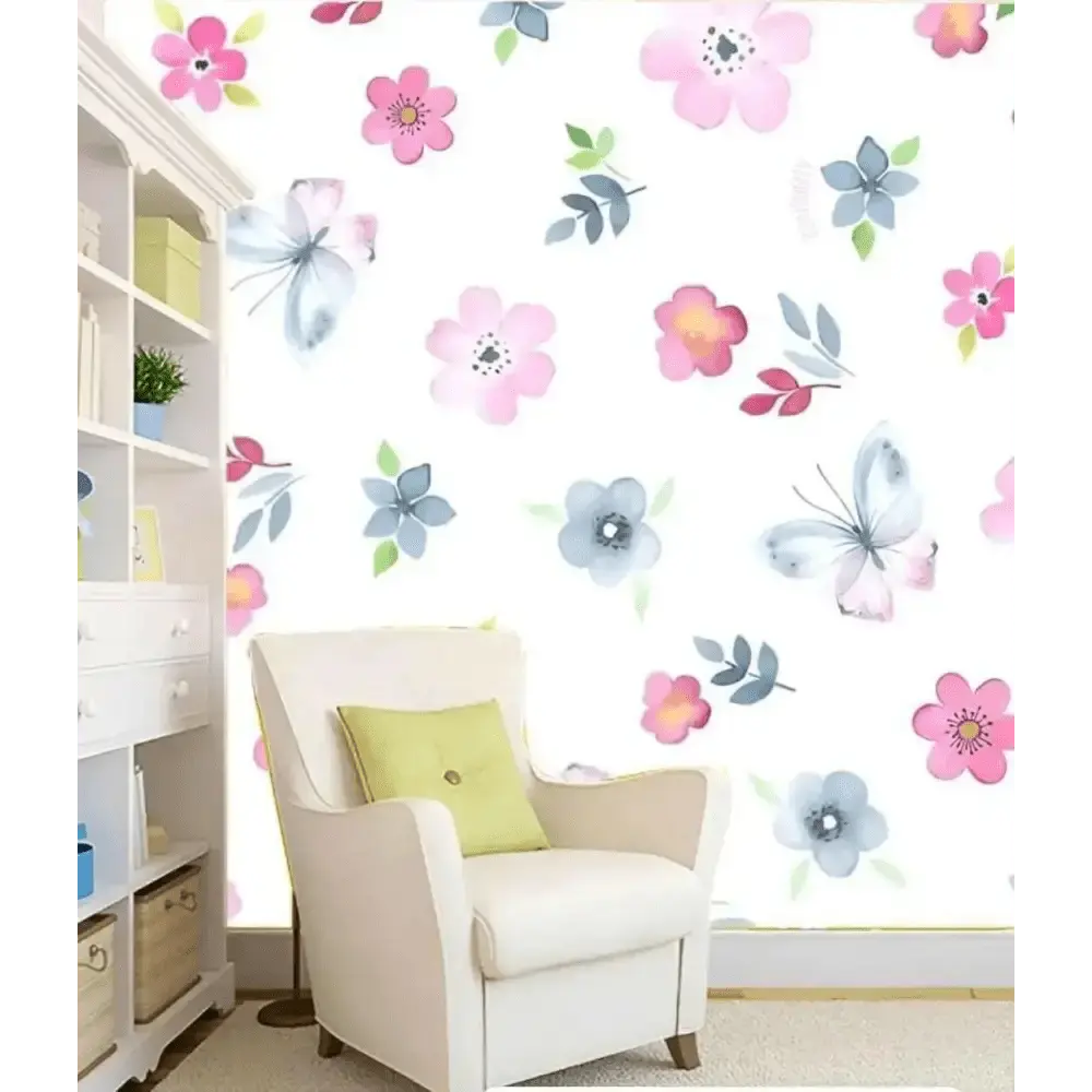 Pink Floral Printed Wall stickers - Easy do Wall do
