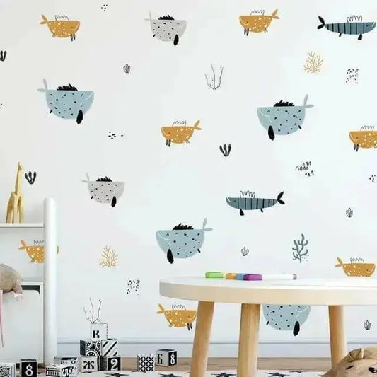 Playful Ocean Wall Stickers for Kids - Fun and Vibrant Decor - Easy do Wall do