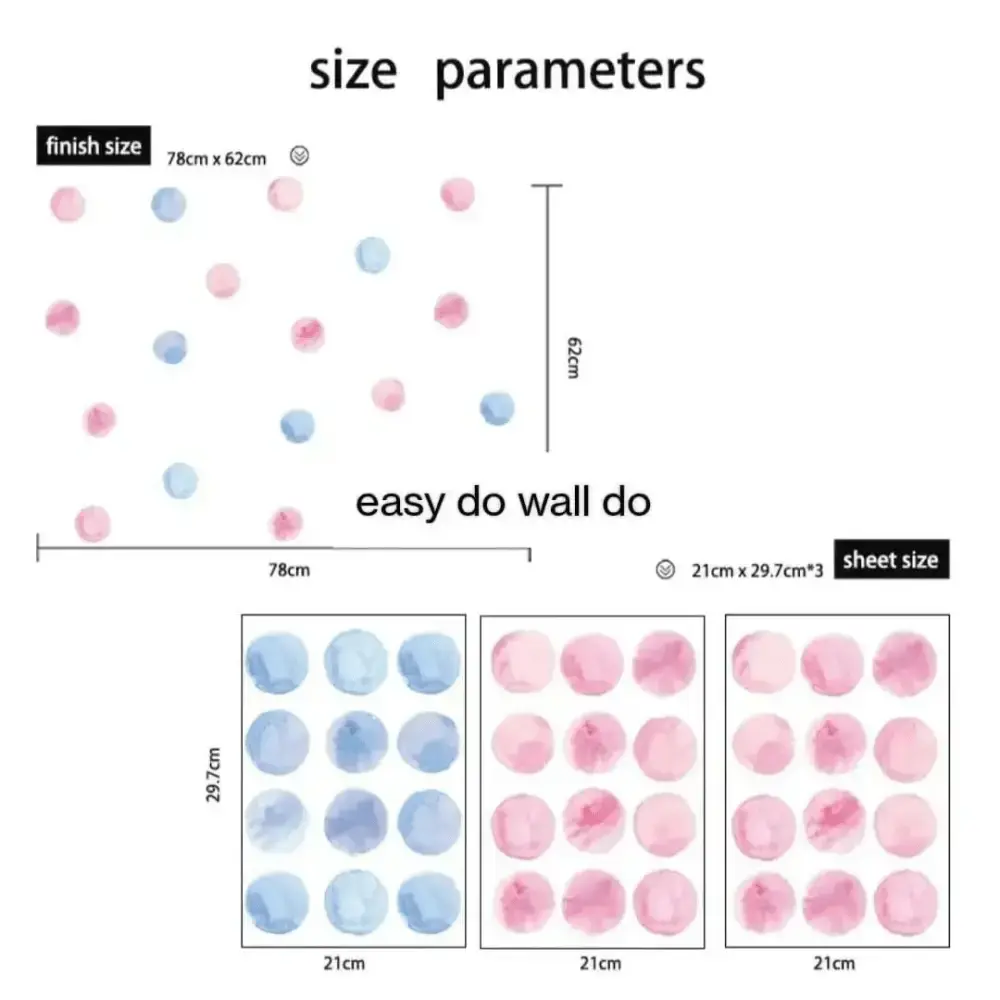 Polka Dot Wall Stickers - Fun & Stylish Kids’ Room Decor - Easy do Wall do