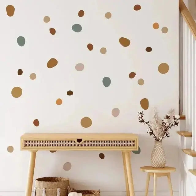 Polka Dots Wall Stickers - Modern Earth Tone Decor - Easy do Wall do