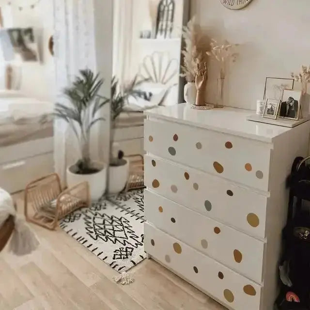 Polka Dots Wall Stickers - Modern Earth Tone Decor - Easy do Wall do
