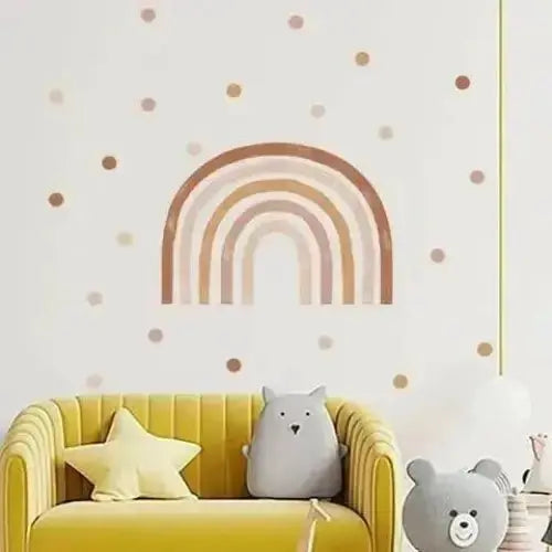 Rainbow and Dots Wall Stickers for Nurseries and Kids' Rooms - Easy do Wall do