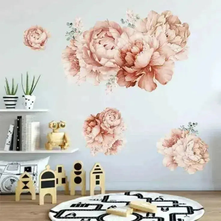 Romantic Peony Wall Stickers for Elegant Interiors - Easy do Wall do