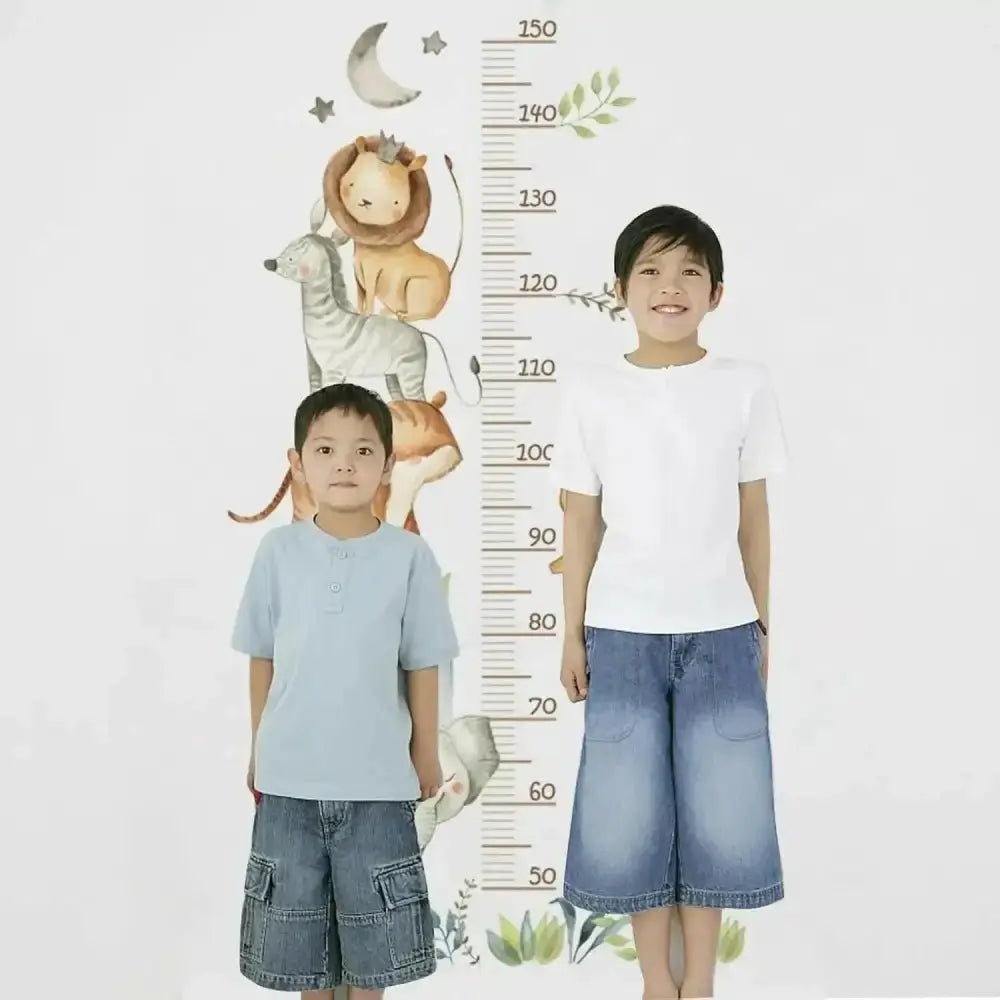 Safari Animal Growth Chart Wall Sticker - Fun and Functional Decor - Easy do Wall do