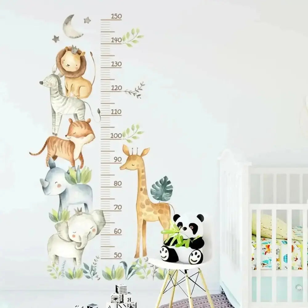 Safari Animal Growth Chart Wall Sticker - Fun and Functional Decor - Easy do Wall do
