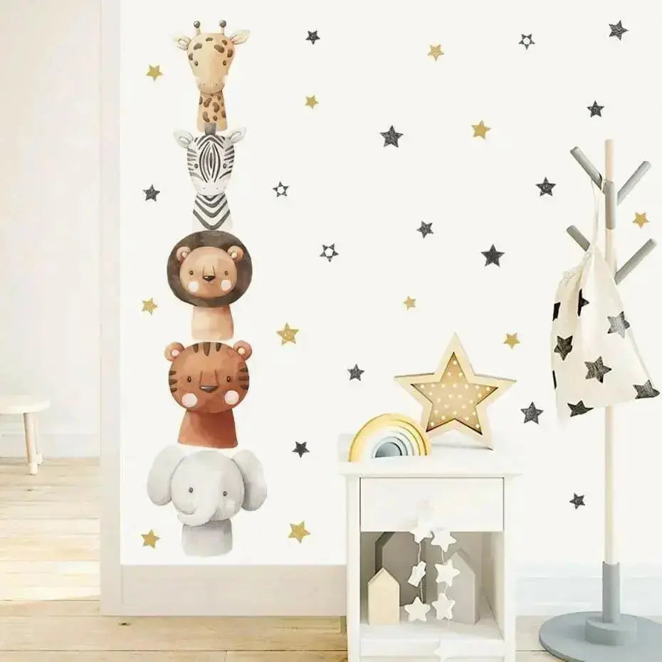 Safari Animal Wall Stickers for Kids' Rooms - Easy do Wall do