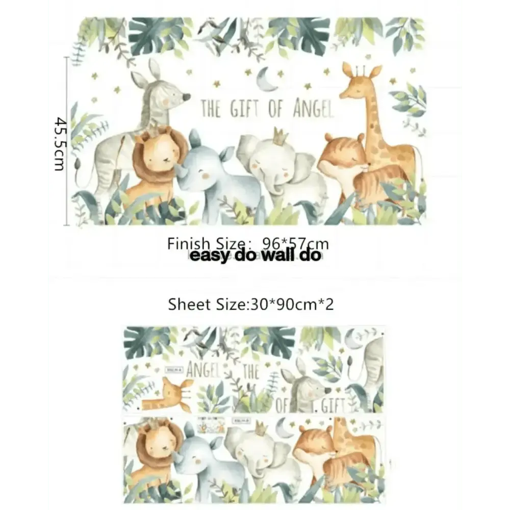 Safari Animal Wallpaper Stickers for Stunning Home Decor - Easy do Wall do