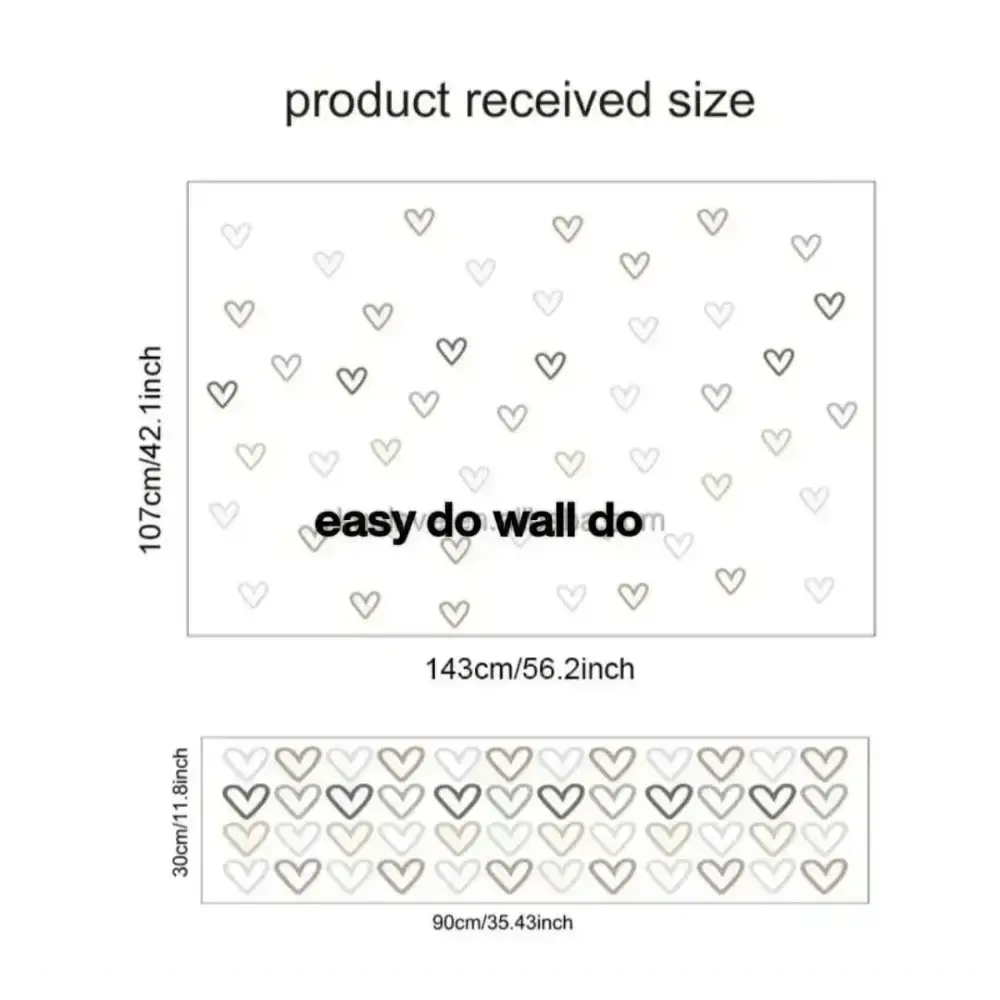 Scattered Hearts Wall Stickers - Charming Home Decor - Easy do Wall do