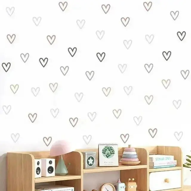 Scattered Hearts Wall Stickers - Charming Home Decor - Easy do Wall do