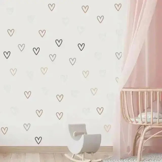 Scattered Hearts Wall Stickers - Charming Home Decor - Easy do Wall do