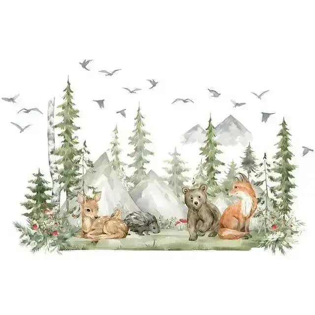 Serene Forest Friends Wall Decals for Calm Spaces - Easy do Wall do