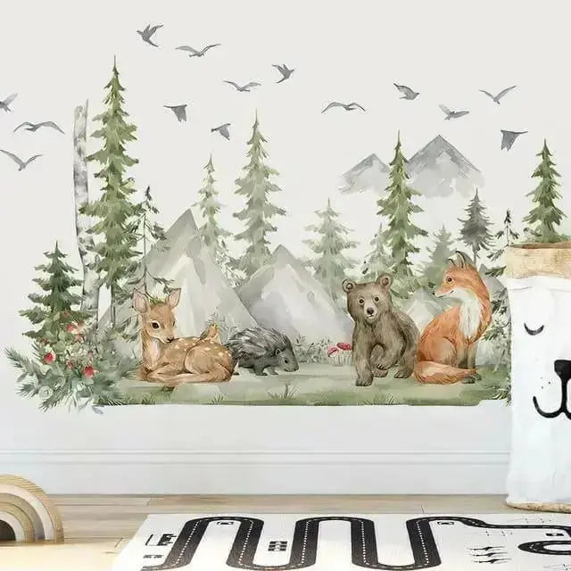 Serene Forest Friends Wall Decals for Calm Spaces - Easy do Wall do