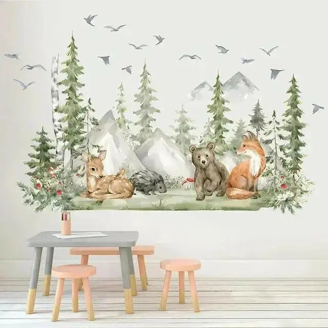 Serene Forest Friends Wall Decals for Calm Spaces - Easy do Wall do