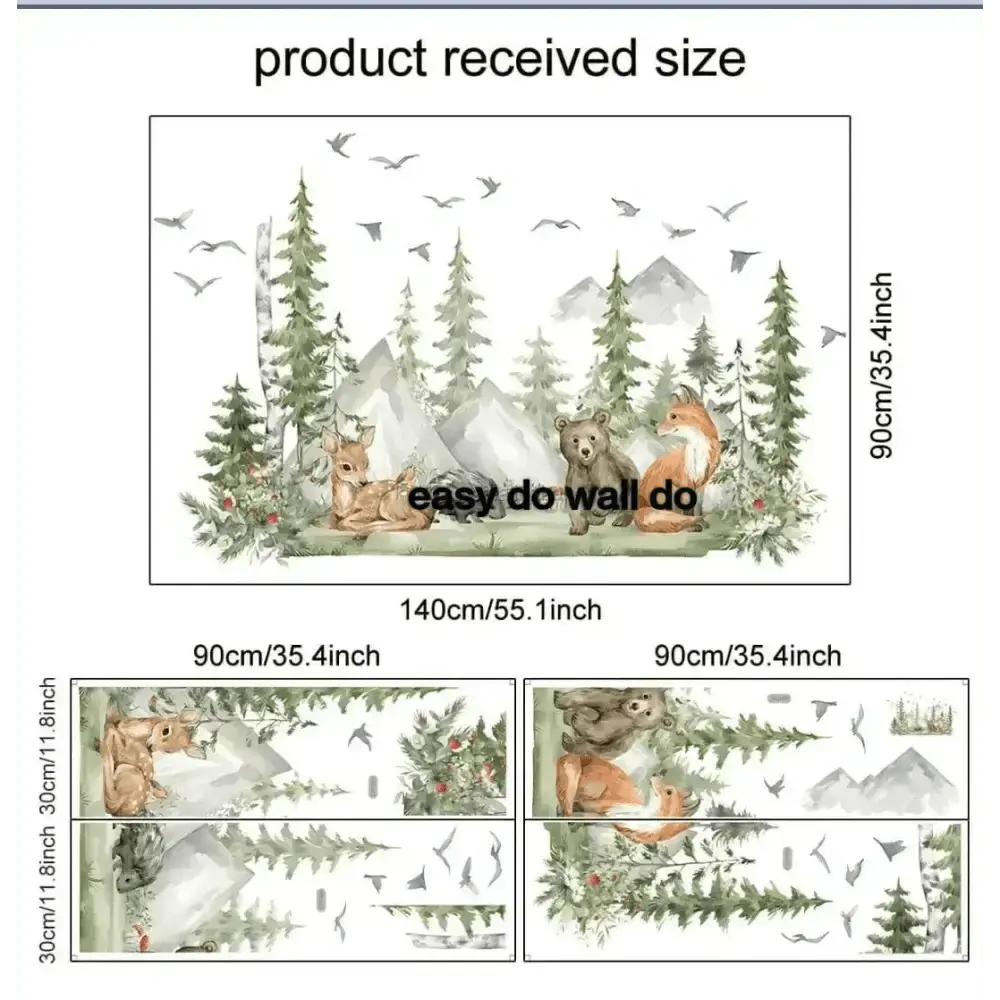 Serene Forest Friends Wall Decals for Calm Spaces - Easy do Wall do