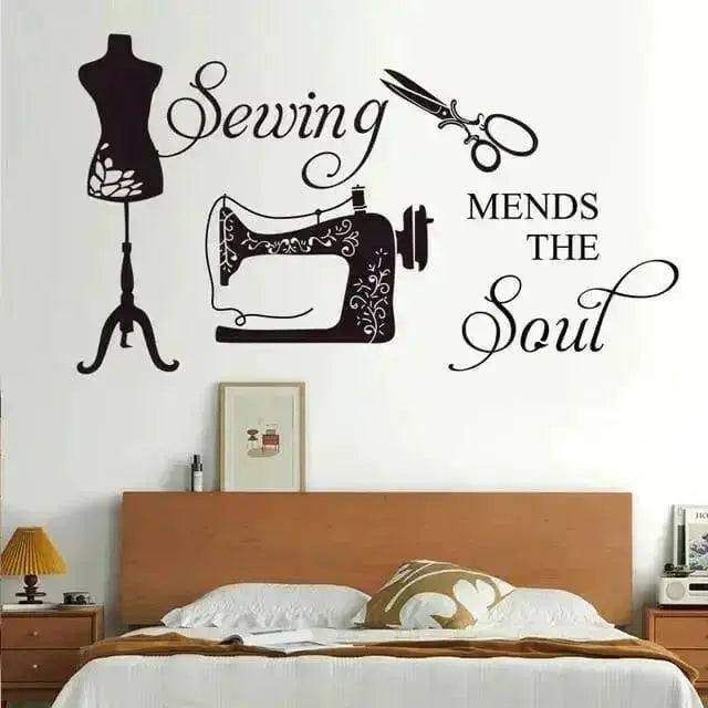 Sewing Mends the Soul Wall Sticker for Creative Spaces - Easy do Wall do