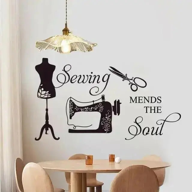 Sewing Mends the Soul Wall Sticker for Creative Spaces - Easy do Wall do
