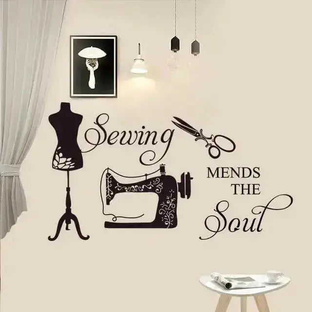 Sewing Mends the Soul Wall Sticker for Creative Spaces - Easy do Wall do