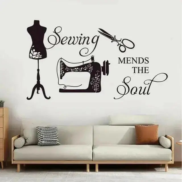 Sewing Mends the Soul Wall Sticker for Creative Spaces - Easy do Wall do