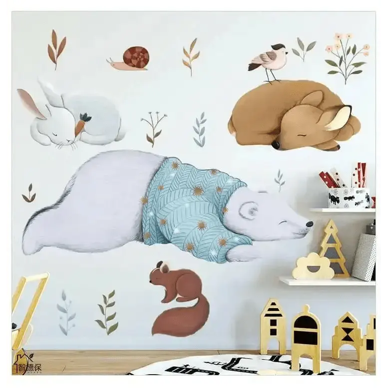 Sleeping Animals Wall Stickers for Cozy Spaces - Easy do Wall do