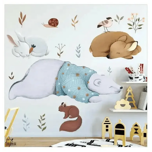 Sleeping Animals Wall Stickers for Cozy Spaces - Easy do Wall do