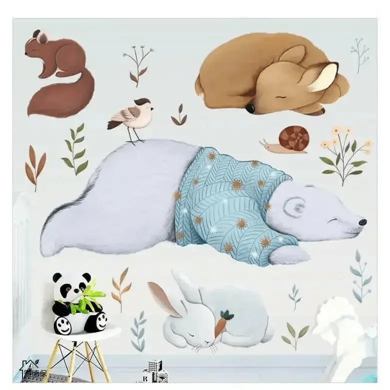 Sleeping Animals Wall Stickers for Cozy Spaces - Easy do Wall do