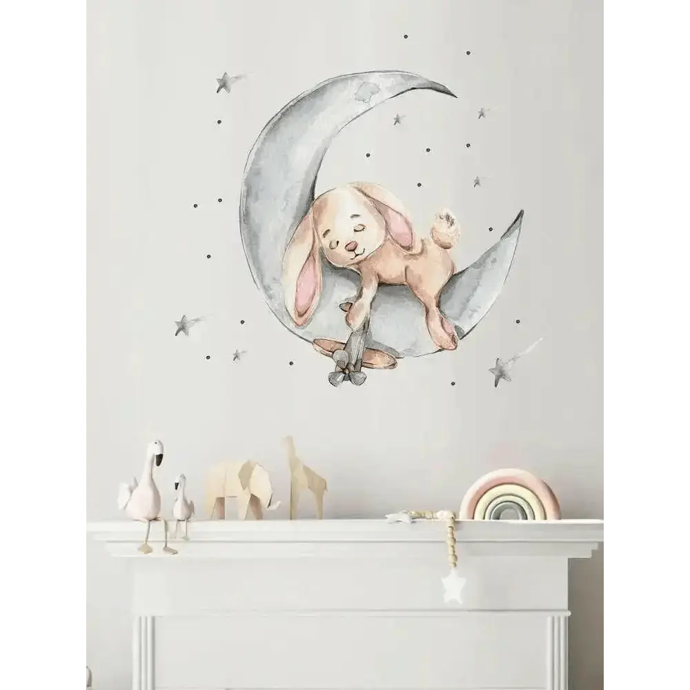 Sleepy Bunny Wall Stickers for Dreamy Rooms - Easy do Wall do