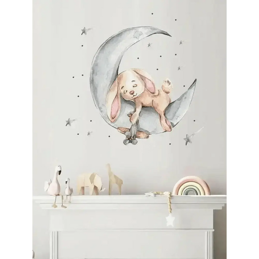 Sleepy Bunny Wall Stickers for Dreamy Rooms - Easy do Wall do