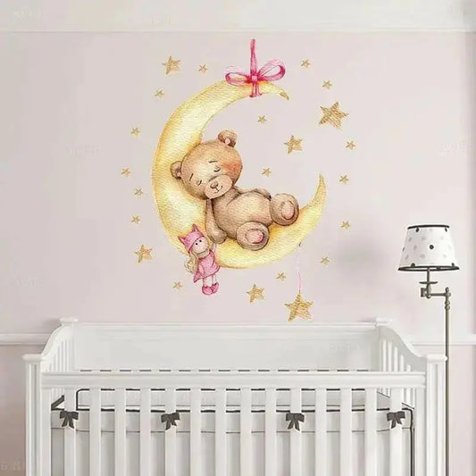 Sleepy Teddy Bear Wall Stickers for Cozy Bedrooms - Easy do Wall do