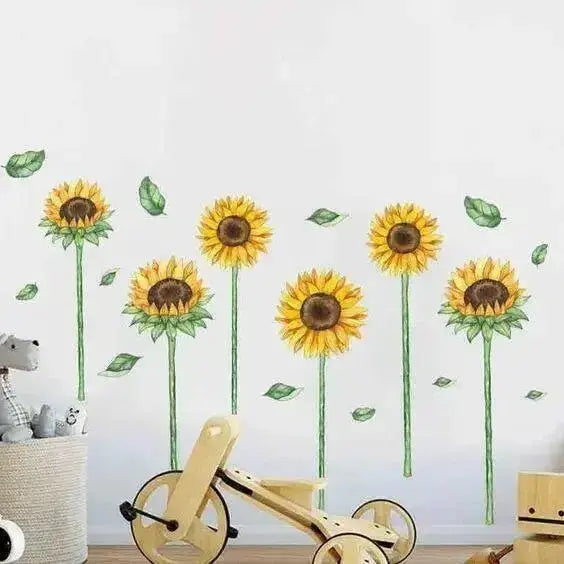 Sunflower Wall Decal Watercolour Wall Stickers - Easy do Wall do