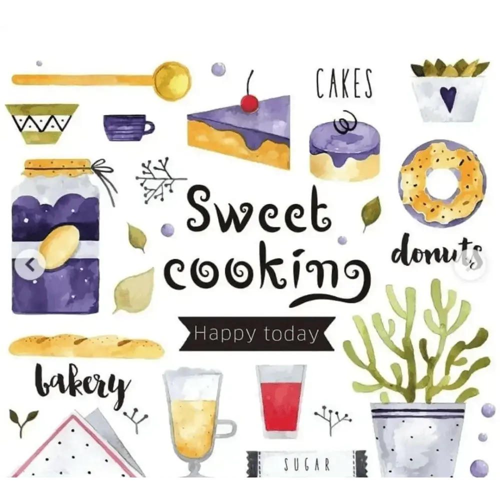 Sweet Baking Wall Sticker Set for Kitchen Decor - Easy do Wall do