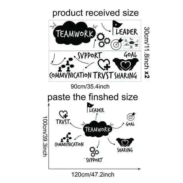 Teamwork Motivational Wall Sticker for Offices - Easy do Wall do